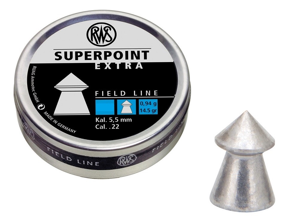 RWS Superpoint Extra 5.50mm Airgun Pellets tin of 500